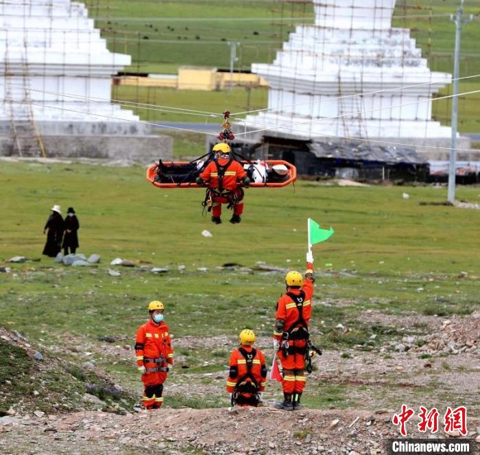 圖為應(yīng)急演練現(xiàn)場。青海省應(yīng)急廳